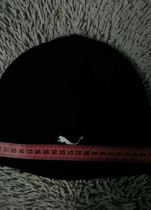 Зимняя черная шапка  puma сос. 100% пан 293237 фото
