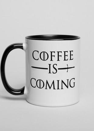 Кружка got "coffee is coming" "kg"