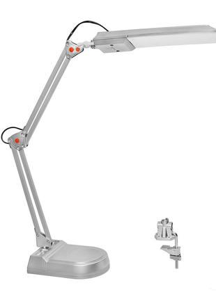 Настольная лампа magnum led 7вт (струбцина + подставка) серая