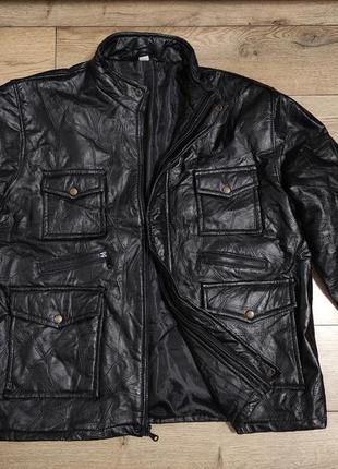 Куртка xxl кожаная мужская осенняя черная демисезонная мужская натуральная