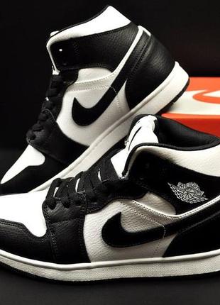 👟кросівки жіночі nike air jordan 1 black & white winter👟