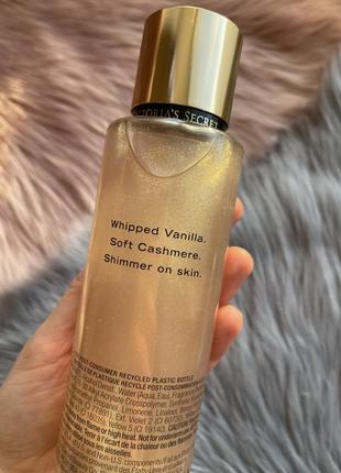 Розпив victoria’s secret bare vanilla shimmer міст парфумований спрей для тіла з блискітками5 фото