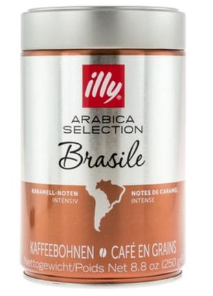 Кава в зернах illy monoarabica brasile ж/б, 250г