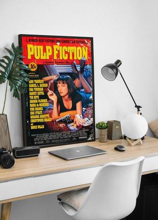 ​постер фільму тарантіно кримінальне чтиво / pulp fiction у рамці (pf1r)