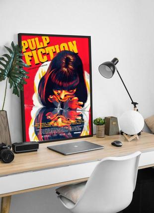 ​постер фільму тарантіно кримінальне чтиво / pulp fiction у рамці (pf1r)