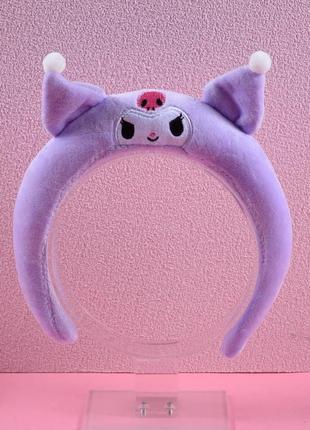 Ободок ушки куроми геншен фиолетовые, косплей, аниме, санрио1 фото