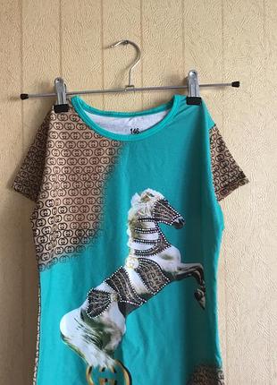 Футболка для девочки на рост 116-122,122-128,140-146;