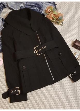 Черное пальто zara/демисезонное/пальто-пиджак zara