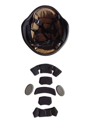 Каска шлем кевларовая военная тактическая производство украина оберіг f1 (чёрный)клас...