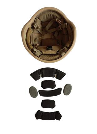 Каска шлем кевларовая военная тактическая производство украина оберіг f1 (песочный)клас 1 дсту nij iiia+ кавер8 фото