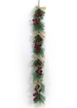Гілка новорічна "ягоди" 48 см