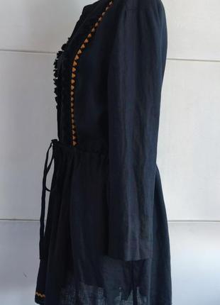Лляна сукна  zara з довгими рукавами5 фото