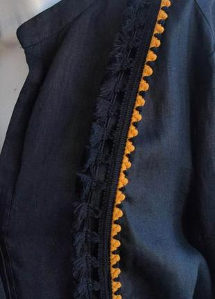 Лляна сукна  zara з довгими рукавами10 фото