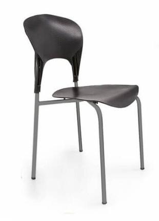 Офісний стілець пластиковий ніжки метал astoria , чорний (стілець асторія)1 фото