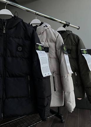 Шикарна тепла куртка stone island // куртка з водовідштовхувального матеріалу