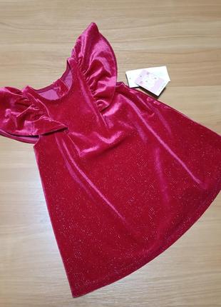 Сукня червона святкова на 9-12 міс плаття matalan  святкове