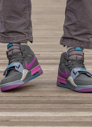 Чоловічі кросівки air jordan legacy black\purple8 фото