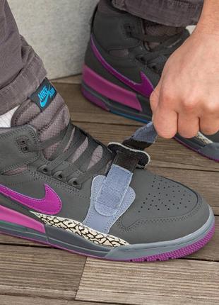 Чоловічі кросівки air jordan legacy black\purple3 фото