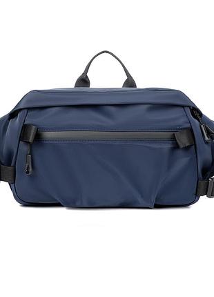 Велика нагрудна сумка-слінг/бананка corze v65blu, синя