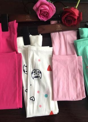 Капроновые плотные лосины девочкам р. от 80 до 130 см