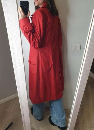 Актуальный длинный тренч плащ пальто длинное с поясом миди в виде винтажа6 фото