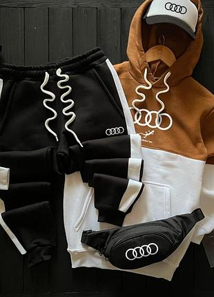 Худи + штаны ❄️ зимний спортивный костюм на флисе audi