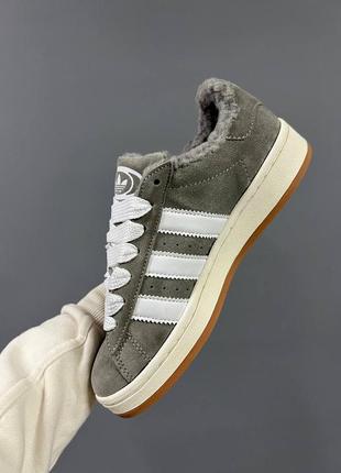 Adidas campus 00s gray хутро8 фото