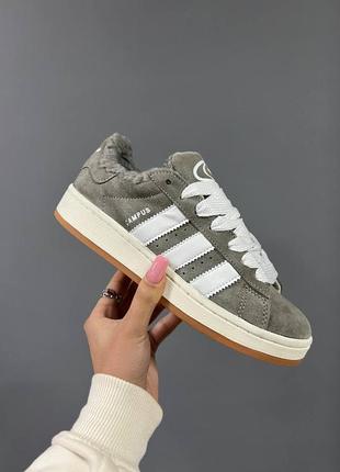 Adidas campus 00s gray хутро3 фото