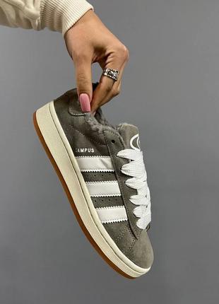 Adidas campus 00s gray хутро