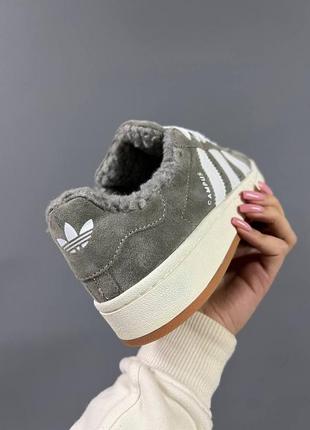 Adidas campus 00s gray хутро9 фото