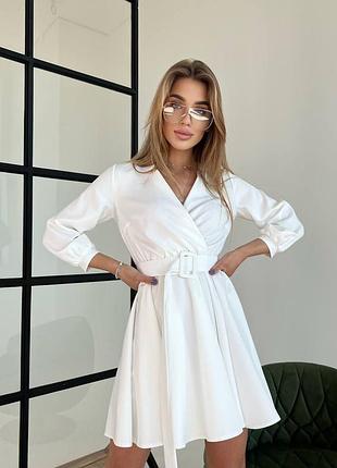 Стильное платье из костюмной ткани