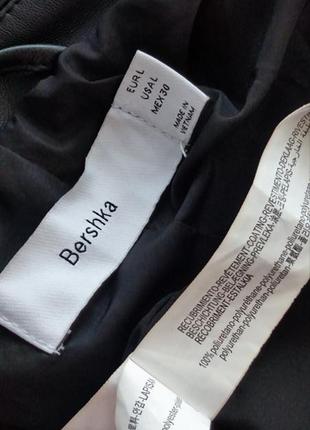 Піджак із екошкіри bershka чорного кольору10 фото