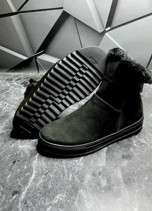 Зимові чоловічі черевики black(хутро) 41