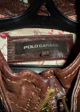 Натуральна итальянская кожаная куртка polo garag3 фото