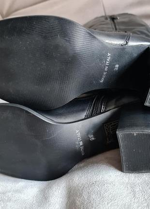 Женские черные кожаные деми сапоги samoa италия9 фото