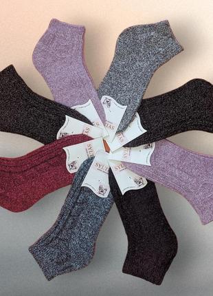 Женские короткие шерстяные носки - набор 3 пары.3 фото