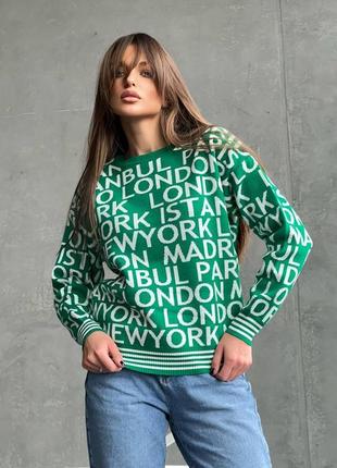Стильный вязаный свитер london