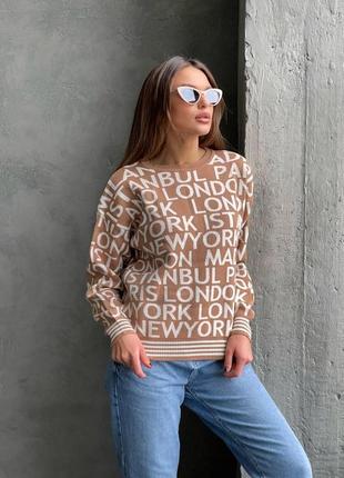 Стильний трикотажний светр london5 фото