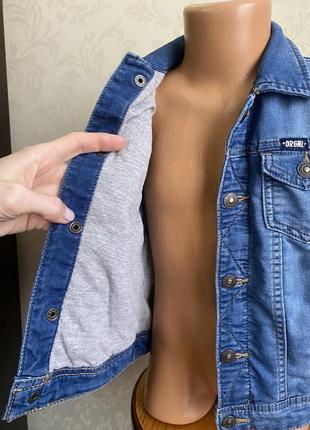 Джинсовая куртка джинсовка palomino на х/б подкладке на рост 110-116см2 фото