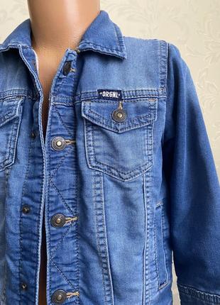 Джинсовая куртка джинсовка palomino на х/б подкладке на рост 110-116см4 фото