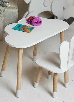 Комплект столик і стільчик дитячий дерев'яний мдф зайчик