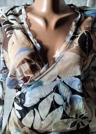 Блуза-сітка стрейч  від відомого німецького бренду  samoon  батал оверсайз