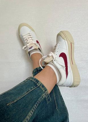 Женские кроссовки pewter nike court legacy lift coconut milk