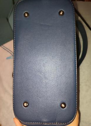 Сумка-рюкзак темно-синего цвета6 фото