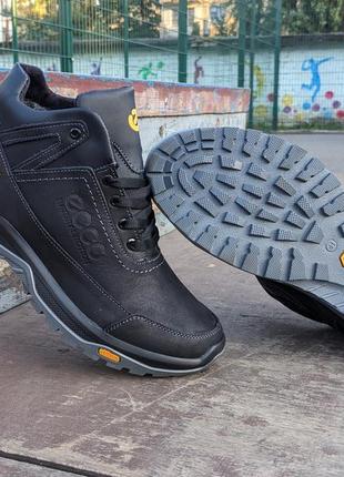 Чоловічі зимові шкіряні кросівки черевики, топова якість за чудовою ціною