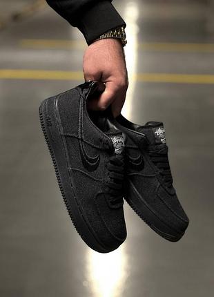 Nike air force 1 low black кроссовки 8
