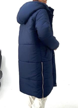 Удлиненная куртка пальто на молнии ткань: плащевка канада, силикон 250, какicная фурнитура5 фото