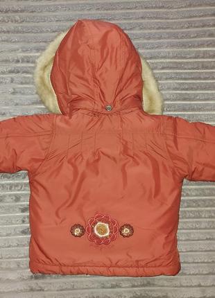 Зимний комбинезон р80-92 польша куртка зимняя и полукомбинезон комплект курточка штаны зимние костюм утепленный детский для девочки4 фото