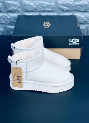 Женские сапоги ugg белые замшовые зимние сапоги уг угги уггі уги3 фото