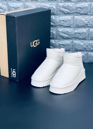 Женские сапоги ugg белые замшовые зимние сапоги уг угги уггі уги2 фото